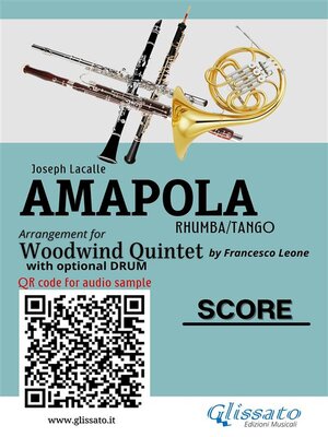 cover image of Woodwind Quintet Score of "Amapola"